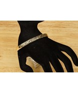 Whiting &amp; Davis Vintage Costume Jewelry Bangle Bracelet Pale Gold Tone M... - £14.89 GBP