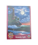 MasterPieces Heavenly Light Al Hogue 1000 Piece Puzzle Lighthouse With Moon - $11.49