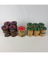 (Lot of 22) Decorative Craft Ribbon Gift Wrap Holiday Time Gold 25ft &amp; 9... - $26.72