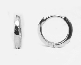 18k white gold Huggie  Hoop earring. #12 - £76.09 GBP