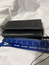 NWT BOC BORN Black EMBOSSED LEATHER Snap CHECKBOOK WALLET CARD HOLDER - $25.00