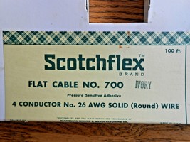 3M Scotchflex flat cable No. 700 4 conductor 26 AWG Solid Round wire for... - $34.99