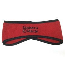 MAKER&#39;S MARK Branded Ear Warmer Headband Red/Black 100% Fleece New No tags - £10.27 GBP