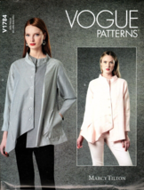 Vogue V1784 Misses L to XXL Marcy Tilton Shirts Uncut Sewing Pattern New - £20.36 GBP