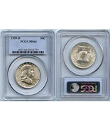 1959-D Franklin Half Dollar (MS-64) PCGS Silver Half Dollar 120048   - £52.43 GBP