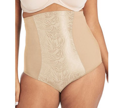 Maidenform Flexees High Waist Brief Ultra Firm #FL0073 Cool Comfort Beige 2XL Nwt - £18.48 GBP