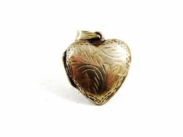 Etched Sterling Silver Locket Pendant 8714 - £29.27 GBP