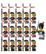 Officer &amp; French Lancers Army Soliders Napoleonic Wars Custom 16 Minifig... - $35.52 CAD