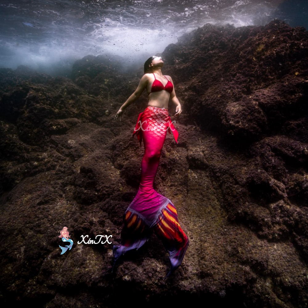 NEW!Big Mermaid Tail with Shiny Sequins Beatiful Mermaid Swimsuit for Diving