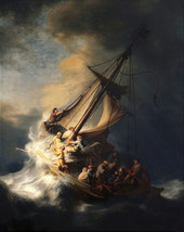 Storm on the Sea of Galilee by Rembrandt P Art Giclee Printed Oil Painting Print - $8.59