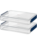 Comforhous 2 Pack Document Storage Clear Plastic Storage Boxes with Lids... - £27.42 GBP