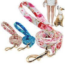 Nylon Floral Dog Walking Rope - Stylish And Sturdy Leash For Your Pup - £21.46 GBP