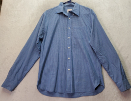 Brook Brothers Shirt Men Large Blue Gingham Check Long Sleeve Collar But... - $20.28