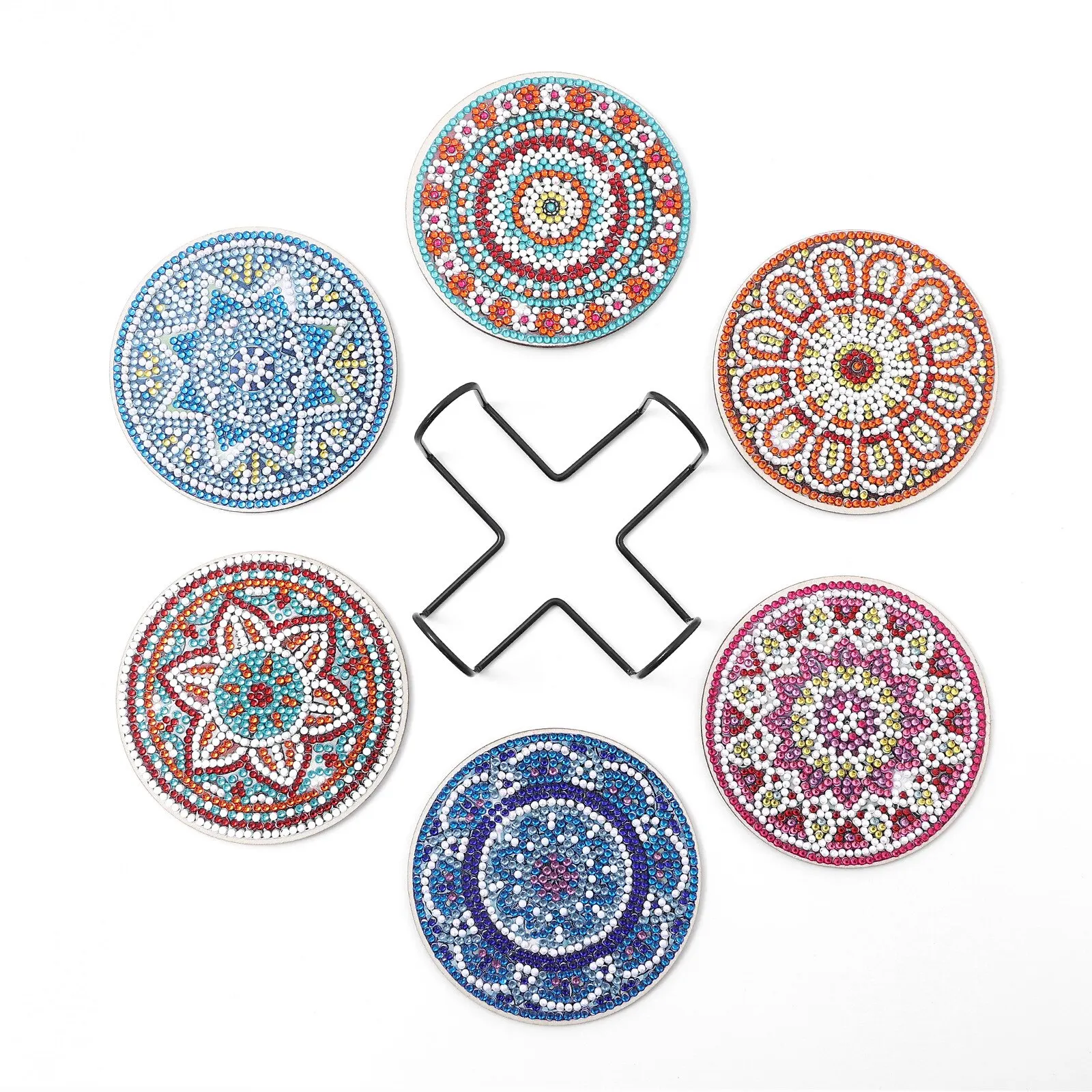 6 Pcs  Painting Coasters with Holder, Mandala  Art Coasters Kits for Beginners,  - £84.18 GBP