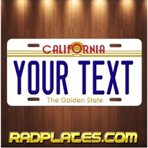 CALIFORNIA THE GOLDEN STATE Custom Vanity YOUR TEXT Aluminum License Pla... - £13.96 GBP