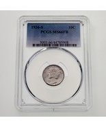 1936-S 10C Mercury Dime Graded by PCGS as MS66FB Full Bands - $359.54 CAD