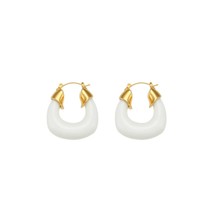 Hjane Jewels elanor hoops earrings in Clear - size One Size - $33.66