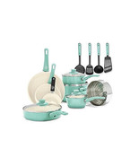 Healthy Ceramic Nonstick 16 Piece Kitchen Cookware Pots - $8,210.20 MXN