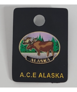 Alaska Moose Wildlife Sightseeing Vacation Souvenir Vintage Travel Lapel... - £9.86 GBP