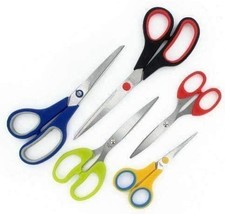 5PC Stainless Steel Sharp Blade Scissors Set Multipurpose Kitchen Craft Office - £8.35 GBP