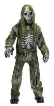 Child Skeleton Zombie Halloween Costume Size Med: 8 to 10 Complete Set, Preowned - £10.20 GBP