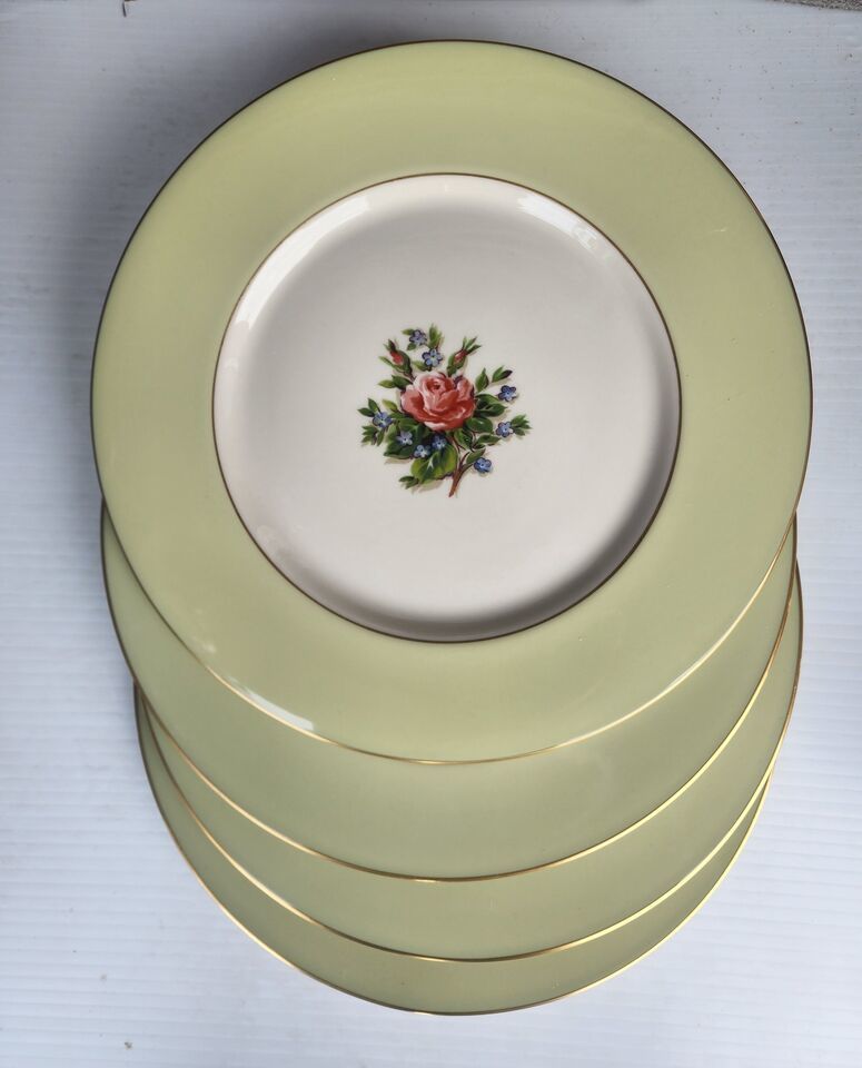 4 Fine Arts china salad plates Romance Rose