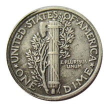 Antique Crafts American 10 Cent Mercury 1919 Silver Coin - £6.26 GBP
