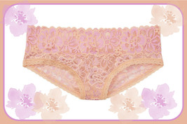 M Apricot Orchid CrossDye Floral Lace THE Lacie Victorias Secret Hiphugg... - £8.80 GBP