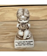 Vtg Paula 1974 Figurine Statue I’ll Give You My Heart But You’ll Have To... - $243.62 MXN