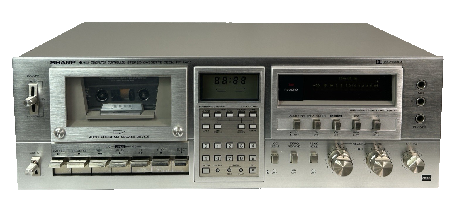 Vintage SHARP RT-4488 Computer Controlled Stereo Cassette Deck - WORKS !! - $242.55