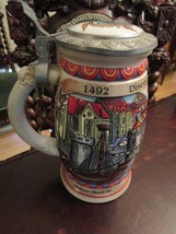 ANHEUSER BUSCH DISCOVERY OF AMERICA NINA COVERED BEER STEIN 8&quot;  - $94.05