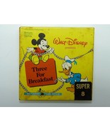 Vintage Walt Disney Super 8 Home Movies 8mm USA Film, Three For Breakfas... - $995.48 MXN