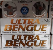 2X BENGUE ULTRA GEL SIN OLOR / ODORLESS MUSCLE PAIN RELIEF - 2 CAJAS de ... - $35.78