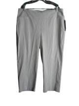 Zac &amp; Rachel Woman 18W Blue &amp; White Stripe Ultimate Fit Pull On Crop Pants NWT - £13.66 GBP
