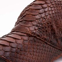 Boss Dark Brown Python Leather Cap image 2