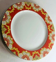 222 Fifth MANALI 2-Dinner Plates Fine China  PTS International Porcelain Paisley - £21.65 GBP