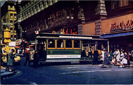 Cable Car Turntable Street Scene San Francisco California Vintage Postcard (A13) - £4.90 GBP