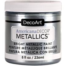 DecoArt Americana Decor Metallics 8oz - Silver - £25.53 GBP