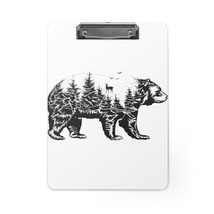 Personalized Silhouette Clipboard | Bear Forest Design | Home Office Dec... - $48.41