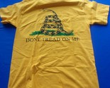 US ARMY BRIGHT YELLOW MILITARY GADSDEN FLAG DON&#39;T TREAD ON ME MEN&#39;S T SH... - $17.99