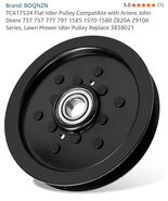 TCA17524 Flat Idler Pulley Compatible with Ariens John Deere 737 757 777... - $734.30 MXN