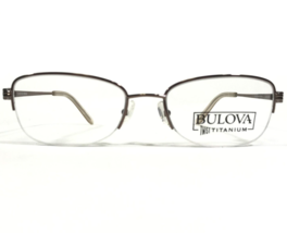 Bulova Brille Rahmen ASHBURN BROWN Rechteckig Halbe Felge 52-18-135 - £21.64 GBP