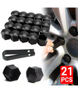 20x 17mm Black Gloss Alloy Wheel Nut Bolt Covers Caps Universal Set For ... - $145.41 MXN