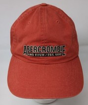 Vintage Abercrombie &amp; Fitch Y2K Distressed Baseball Cap Dad Hat Leather ... - $24.25