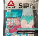 Reebok Girls Size L 12-14 Cotton Hipsters 5-Pack Stretch Panties Nip - $15.83