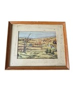 Vintage Rural Area Art Painting - £11.98 GBP