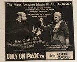 1999 Marc Salem’s Mysterious Wonderful World Of The Mind Print Ad Pax Tv... - £4.71 GBP
