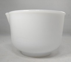 VTG GLASSBAKE MADE for SUNBEAM 6.5&quot; WHITE GLASS MIXING BOWL # 13 - £7.61 GBP