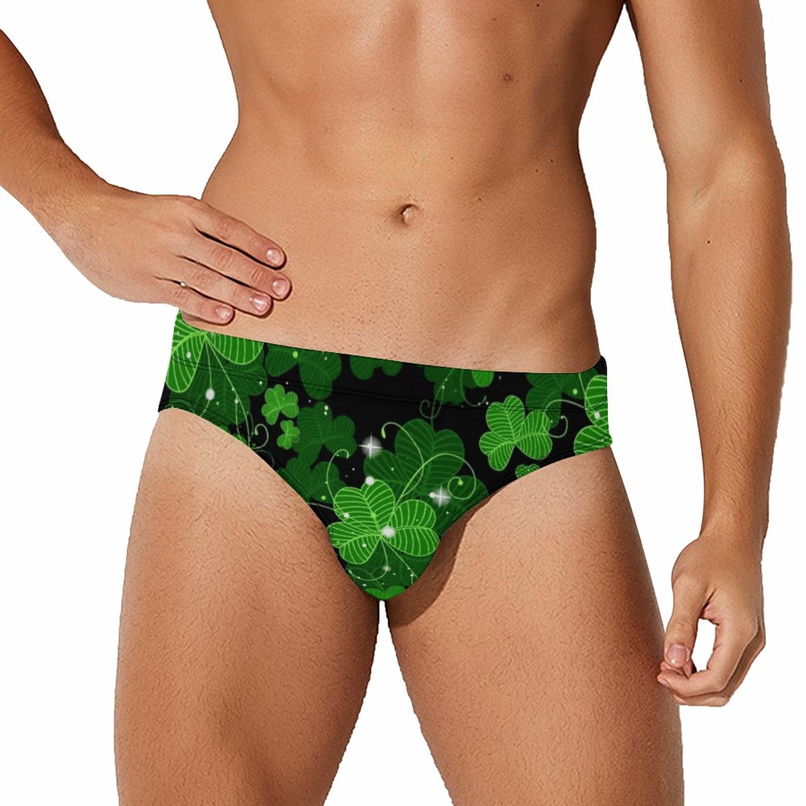 Mondxflaur Shamrock Swim Briefs Sexy Swimming Trunks Quick Dry Soft Athletic