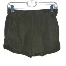 Madewell Desert Green Pull On Shorts Pockets Elastic Waist Women&#39;s Size XS - $8.71